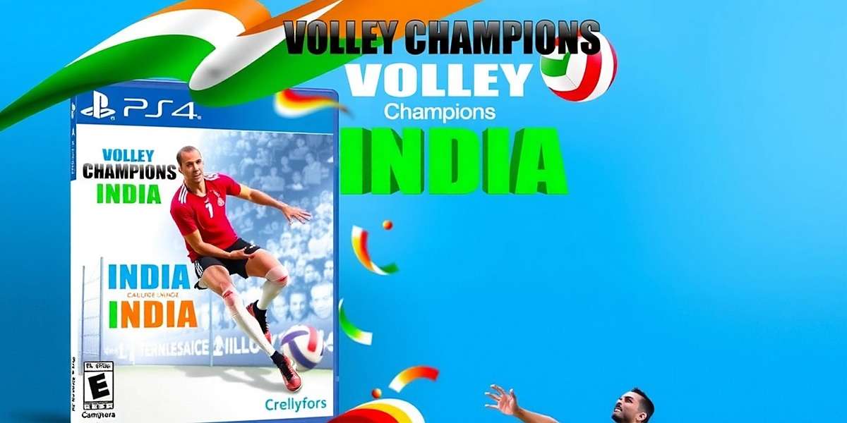Volley Champions India Official Cover Volley Champions India game cover featuring Indian volleyball players in action with tricolor elements